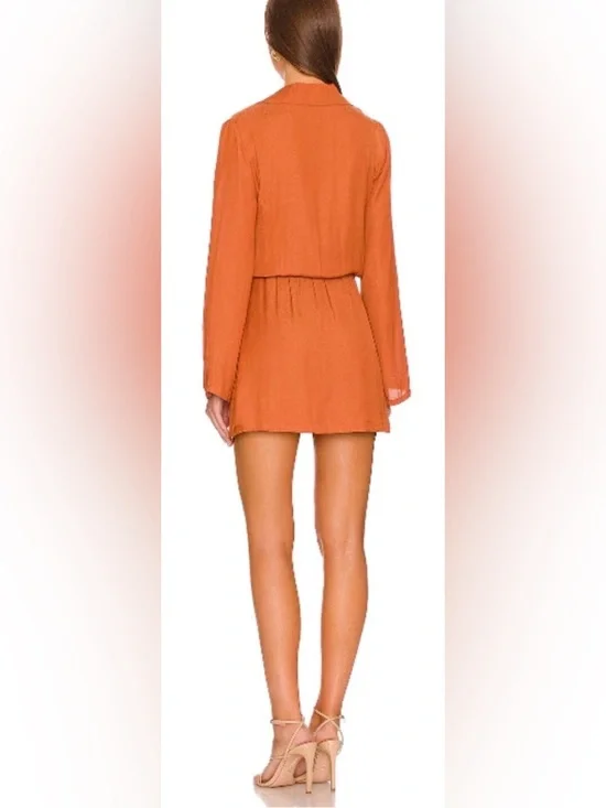 Free People Simone Dress Cinnabar Sienna Long Sleeve Blazer Mini Dress - Picture 2 of 8